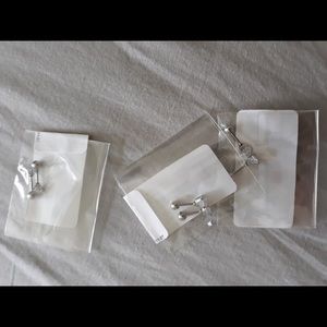 2pc Silver Color Crystal Cartilage Earrings